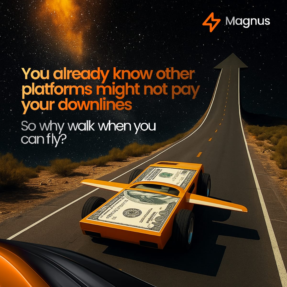 What referral bonuses does the Magnus website offer?